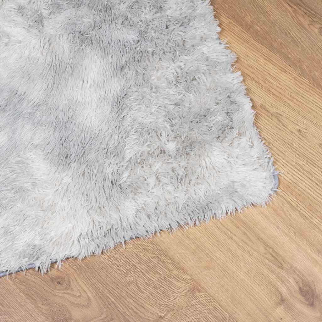 Flossteppe med lang luv NAVARRA lysegrå 240x240 cm polyester
