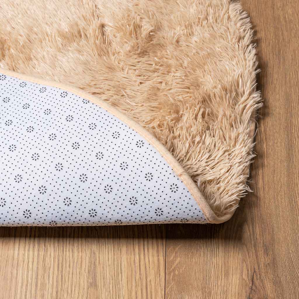 Flossteppe med lang luv NAVARRA beige 100x100 cm polyester