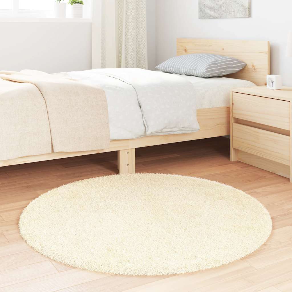 Flossteppe med lang luv NAVARRA krem 100x100 cm polyester