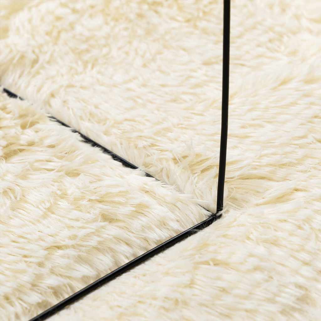 Flossteppe med lang luv NAVARRA krem 100x100 cm polyester
