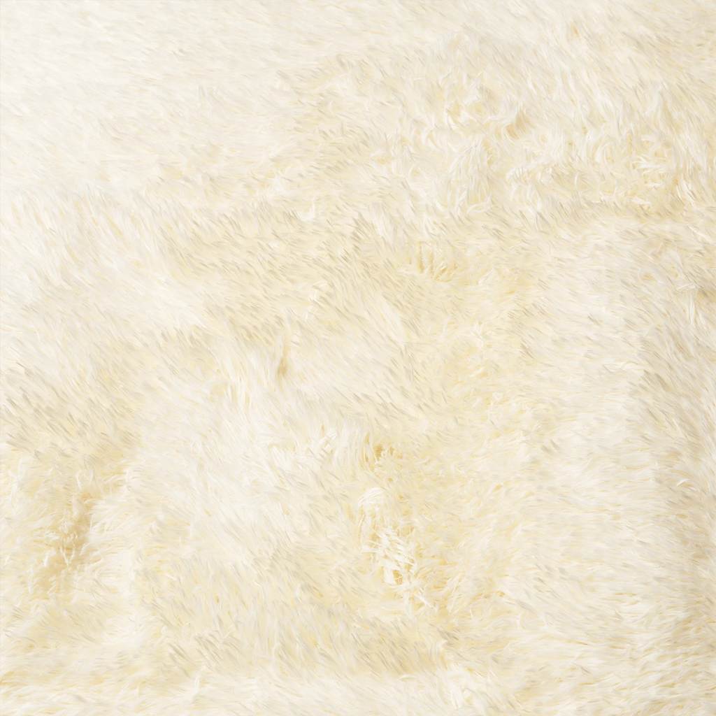 Flossteppe med lang luv NAVARRA krem 100x100 cm polyester