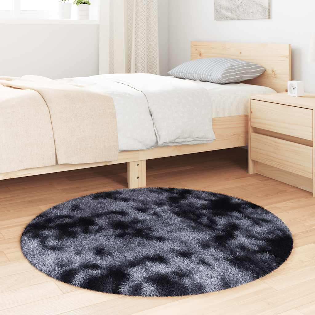 Flossteppe med lang luv NAVARRA mørkegrå 100x100 cm polyester