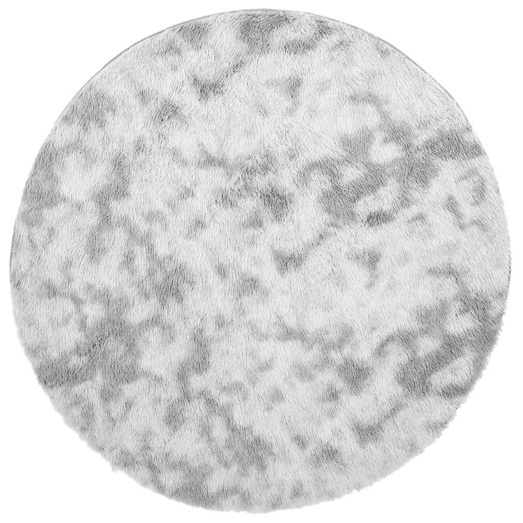 Flossteppe med lang luv NAVARRA sølvgrå 100x100 cm polyester