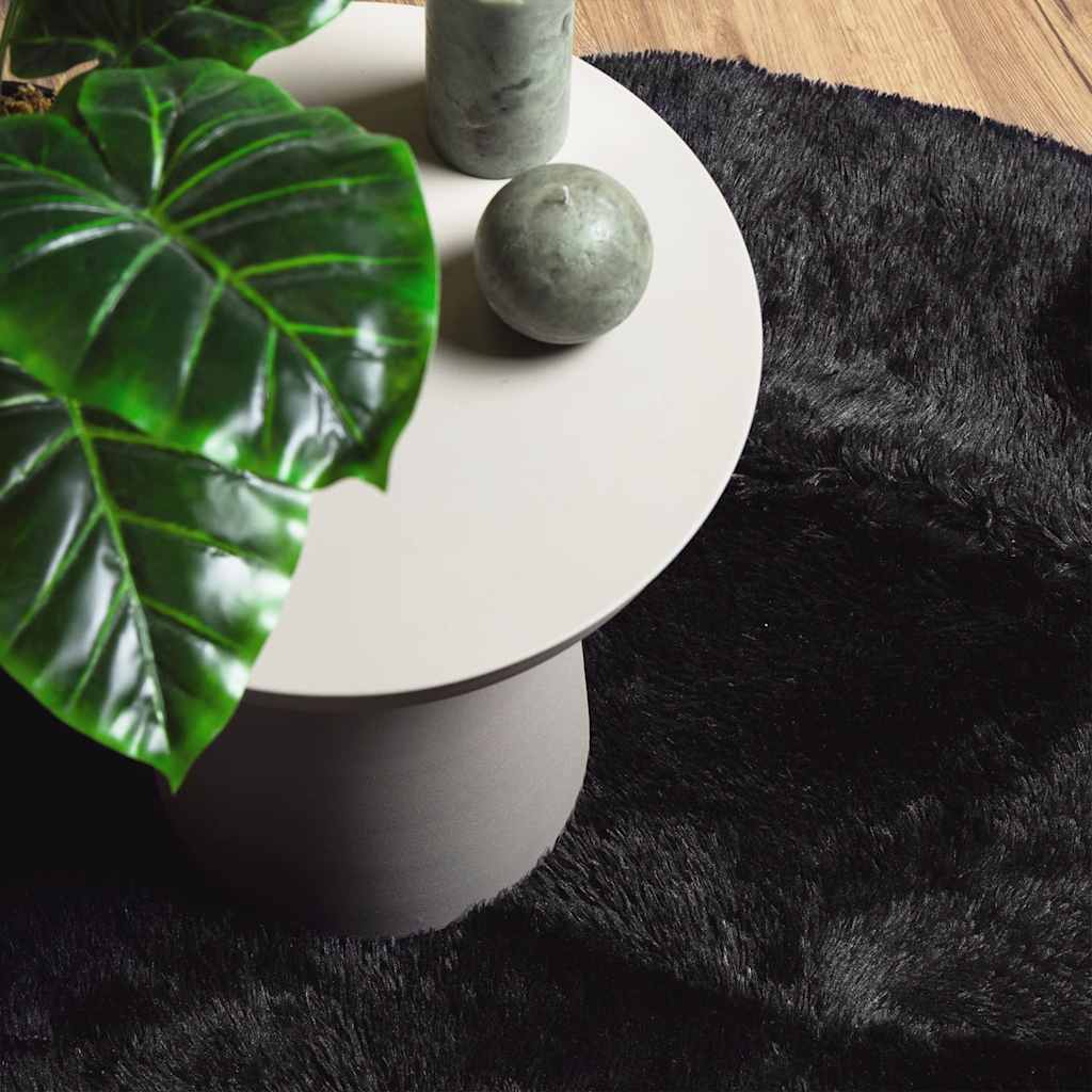 Flossteppe med lang luv NAVARRA svart 120x120 cm polyester