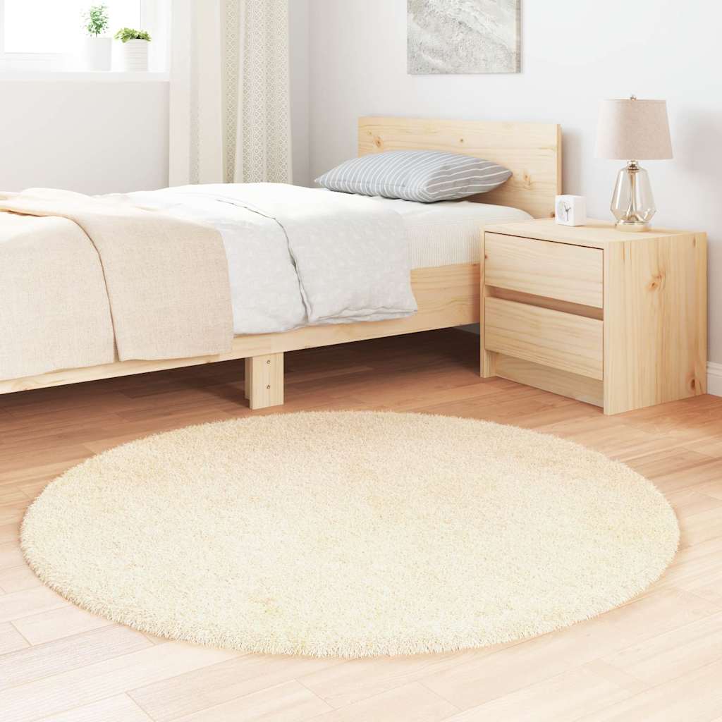 Flossteppe med lang luv NAVARRA krem 120x120 cm polyester