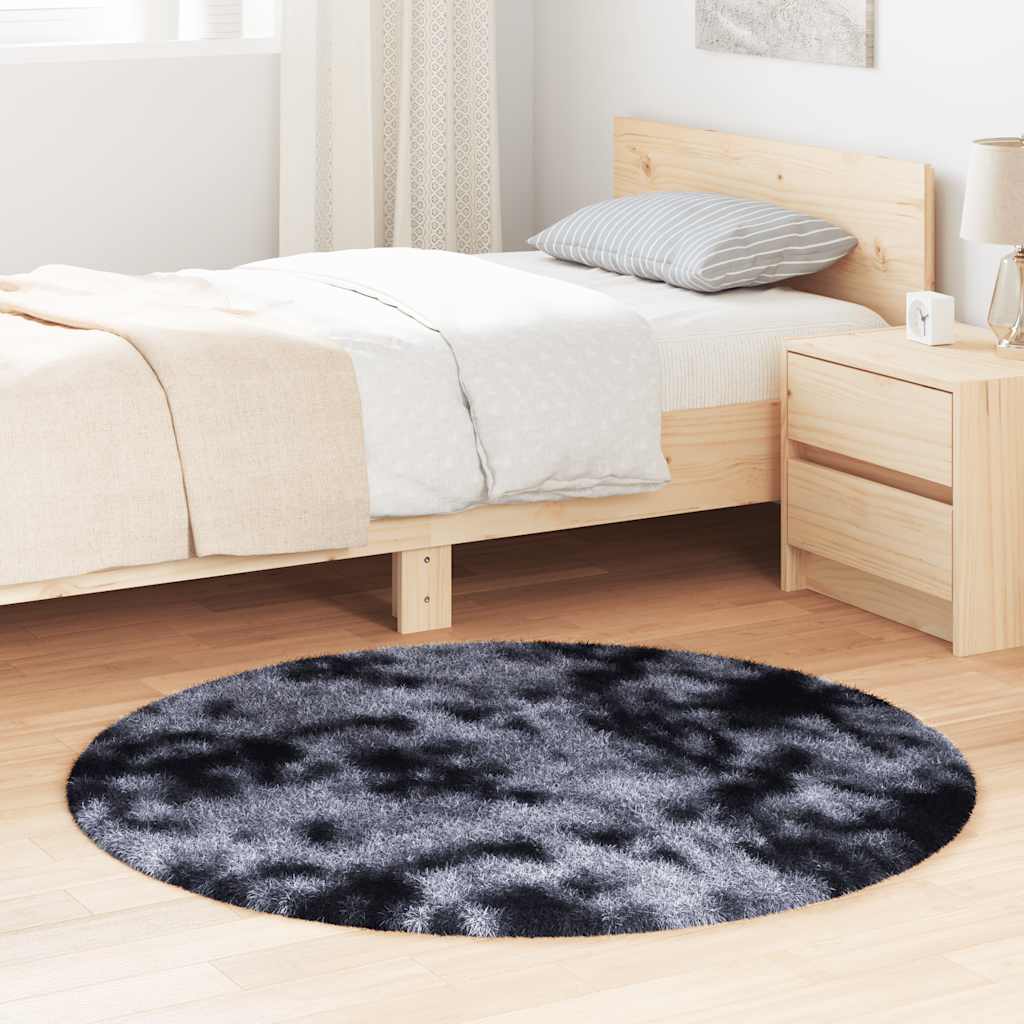 Flossteppe med lang luv NAVARRA mørkegrå 120x120 cm polyester