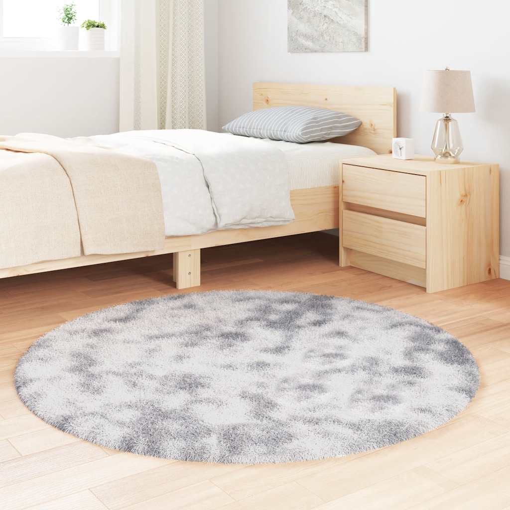 Flossteppe med lang luv NAVARRA lysegrå 120x120 cm polyester