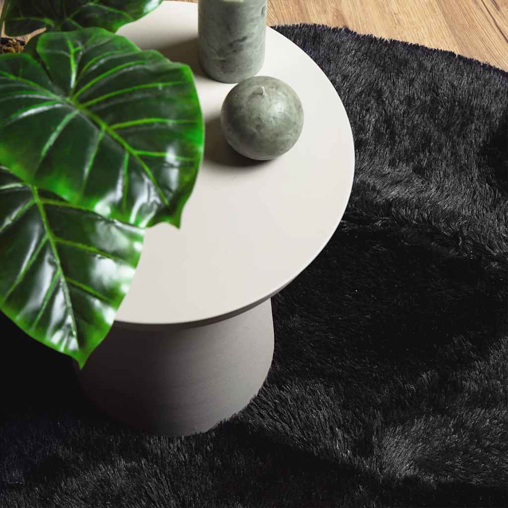 Flossteppe med lang luv NAVARRA svart 160x160 cm polyester
