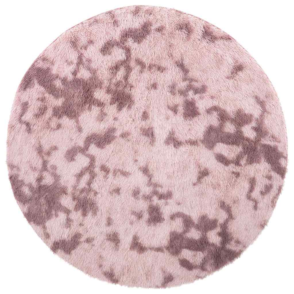 Flossteppe med lang luv NAVARRA støvet rosa 160x160cm polyester