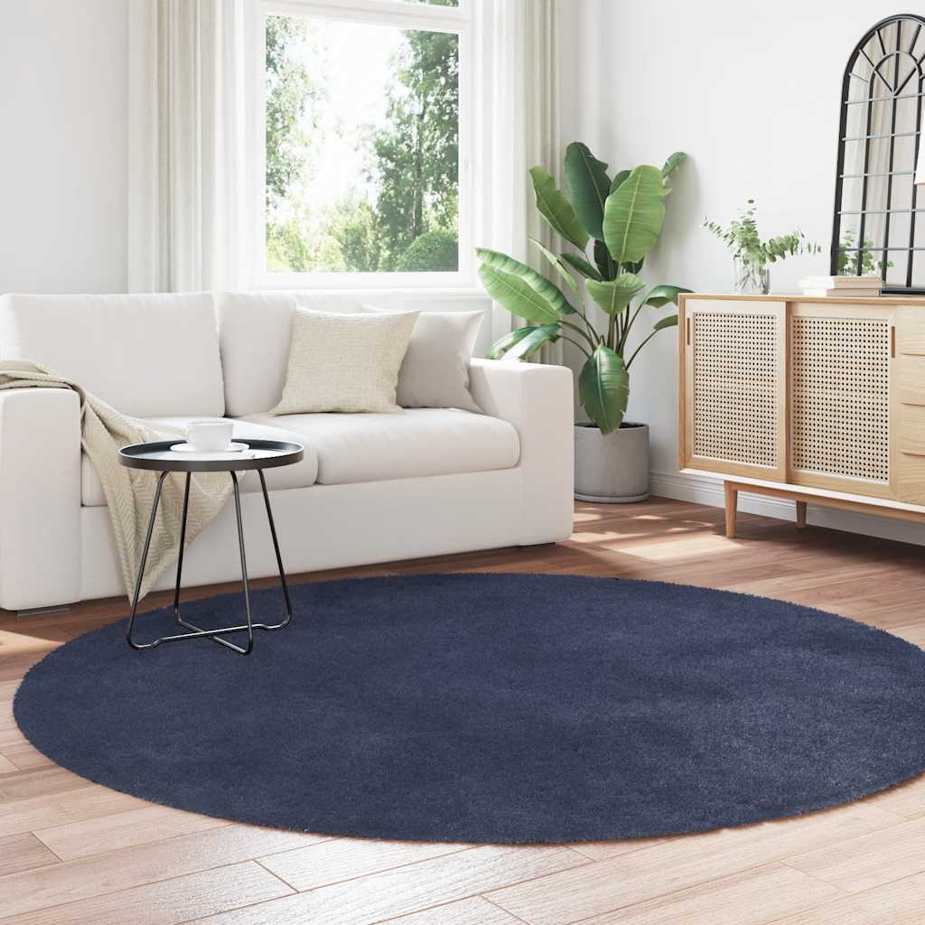 Flossteppe med lang luv NAVARRA marine 200x200 cm polyester vidaXL
