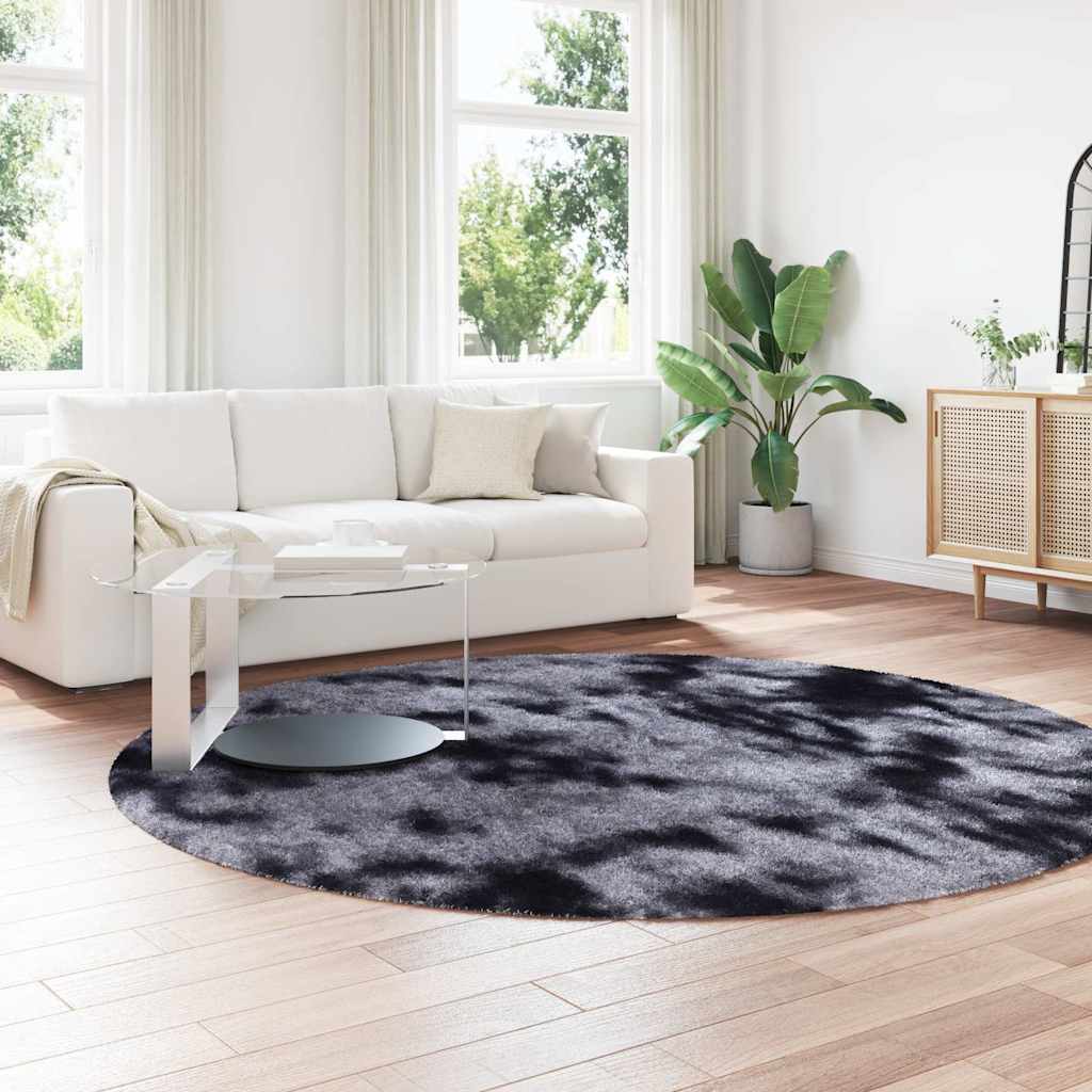 Flossteppe med lang luv NAVARRA mørkegrå 240x240 cm polyester