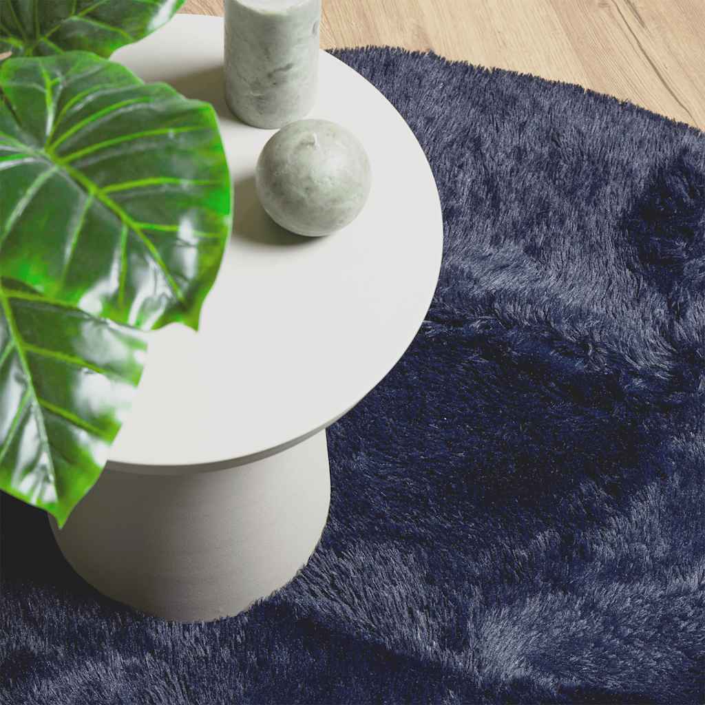 Flossteppe med lang luv NAVARRA marine 240x240 cm polyester