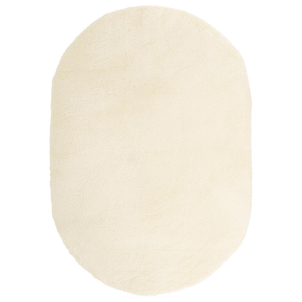 Flossteppe med lang luv NAVARRA krem 300x200 cm polyester