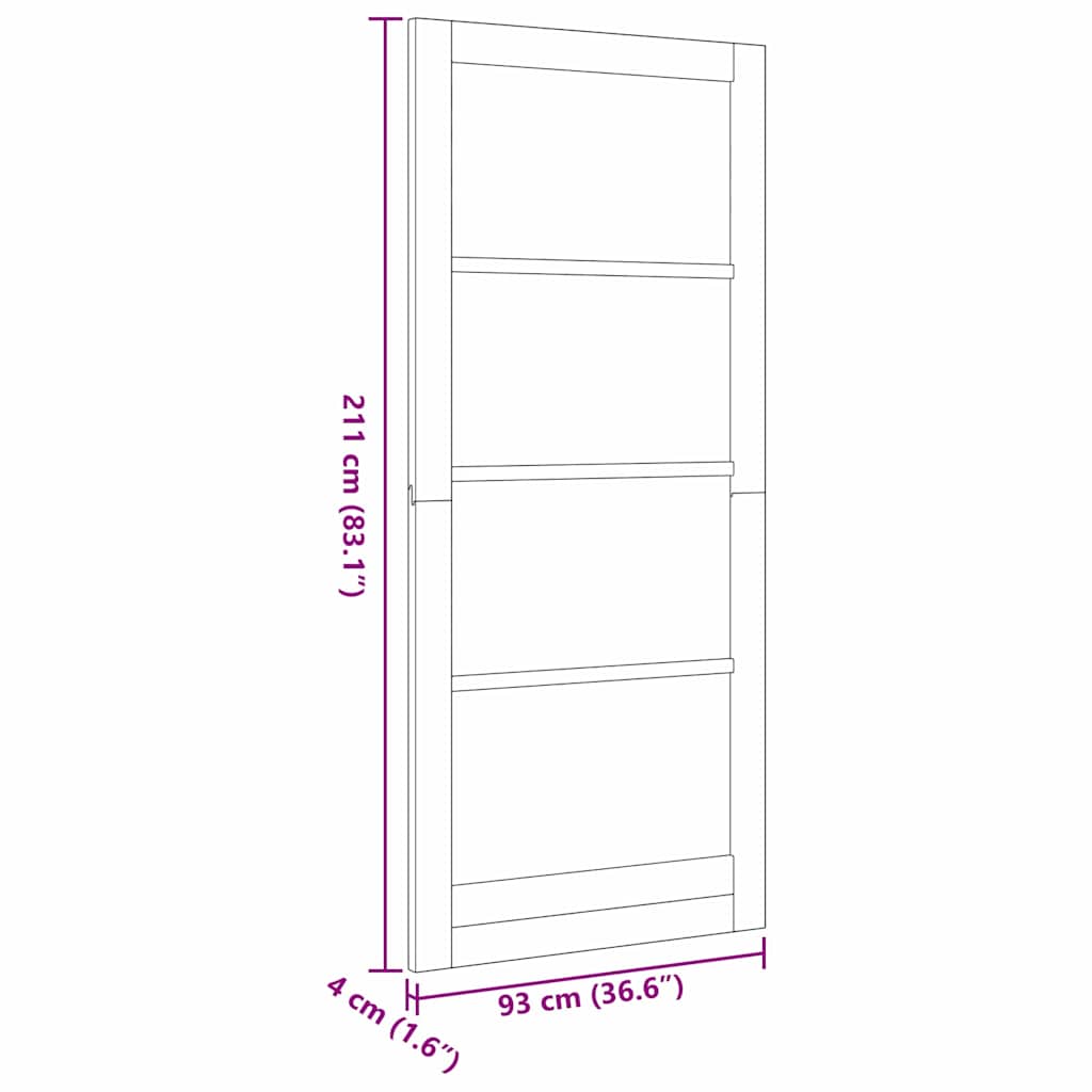 Innvendig Dør ORKDAL Brun 93 x 211 cm