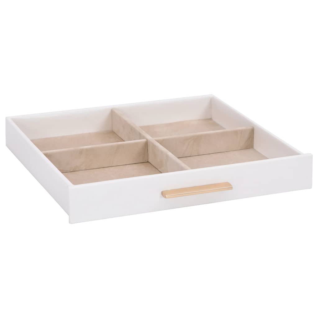 Smykkeskrin 3-lags hvit 23x20,5x14 cm