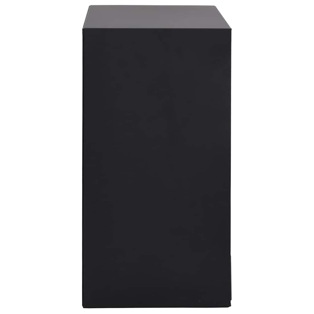 Smykkeskrin 10-lags med klokkeholdere svart 29x20,5x40,5 cm