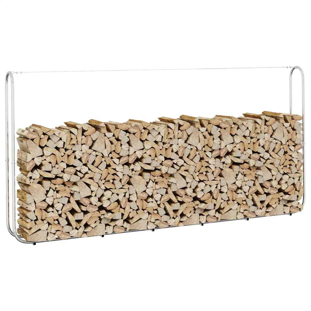 Vedstativ 300x25x150 cm Galvanisert stål vidaXL