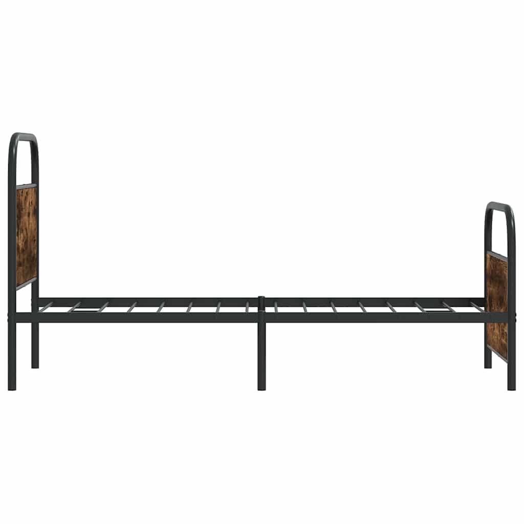 Sengeramme uten madrass røkt eik 75x190 cm konstruert tre