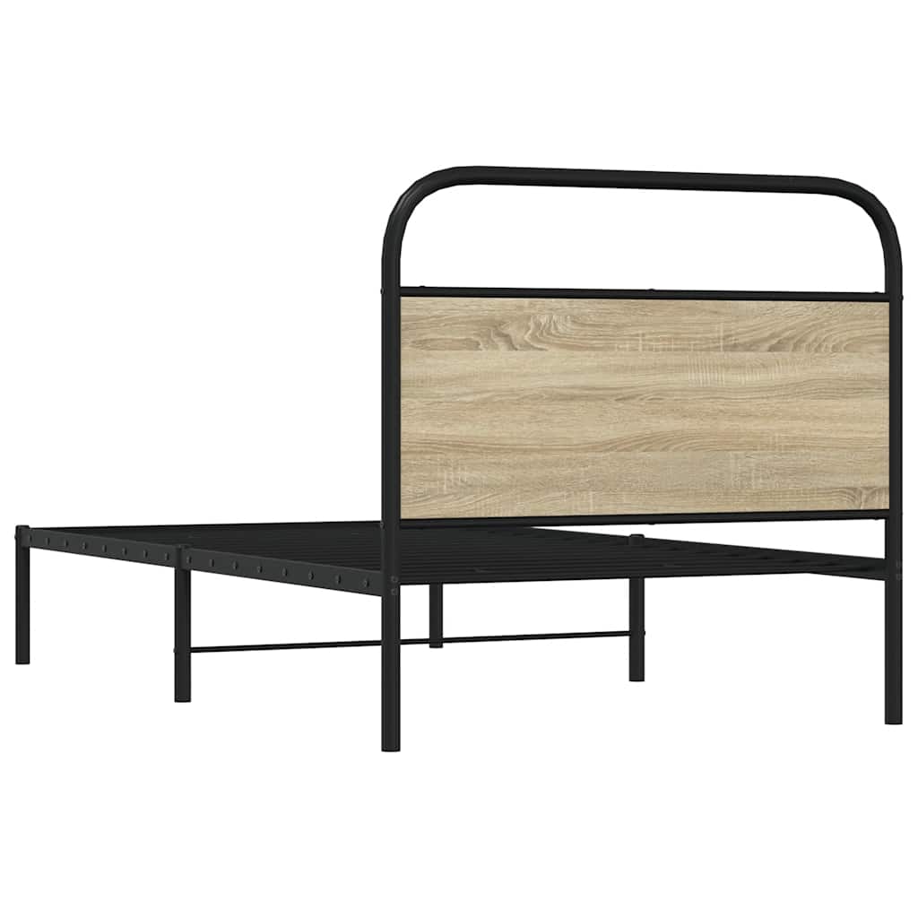 Sengeramme uten madrass sonoma eik 90x190 cm konstruert tre