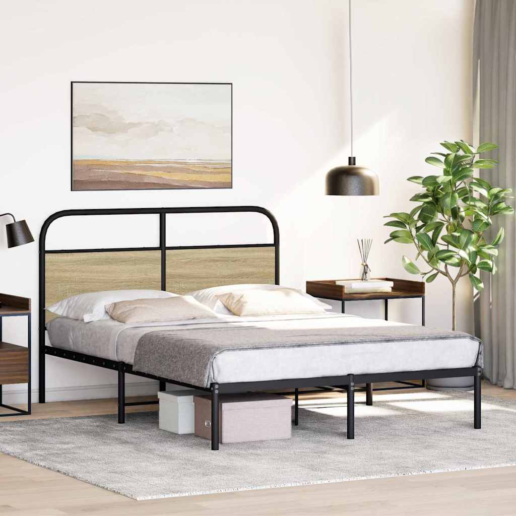 Sengeramme uten madrass sonoma eik 135x190 cm konstruert tre