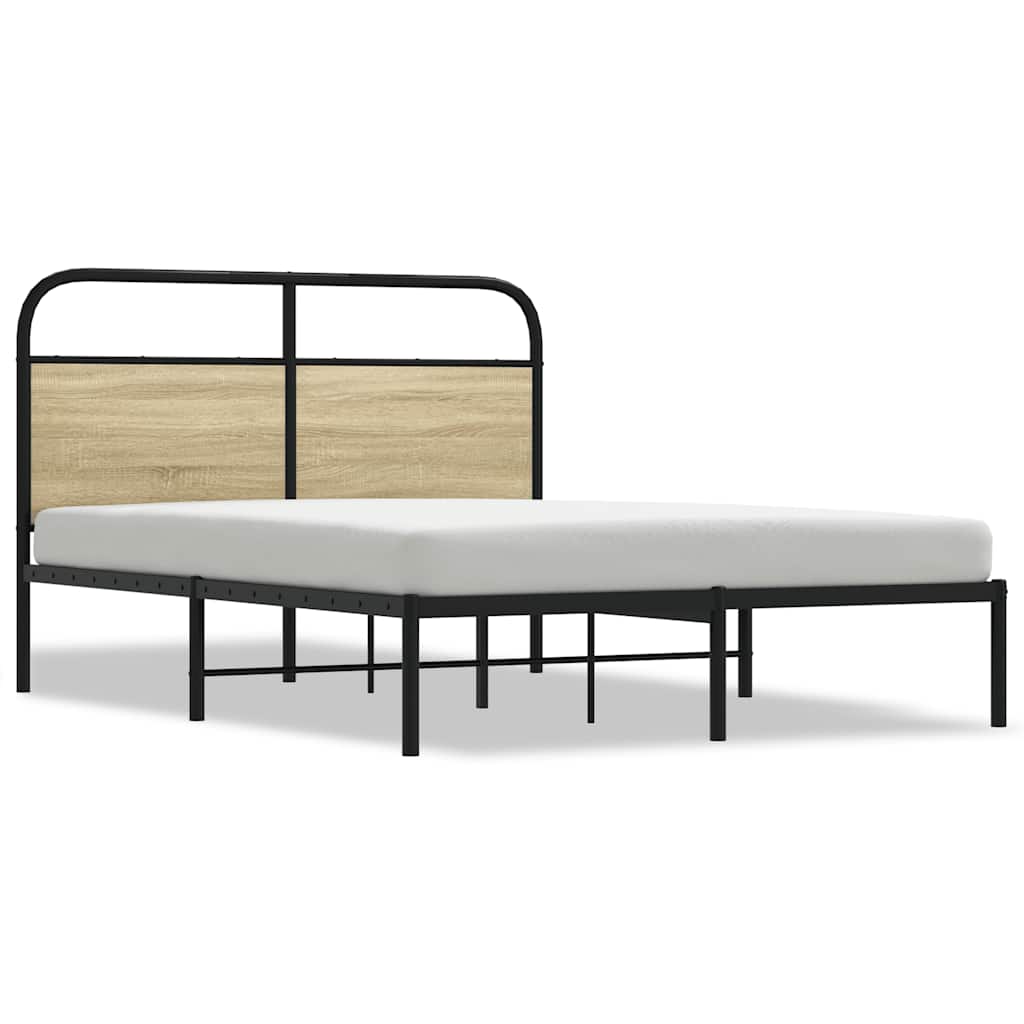 Sengeramme uten madrass sonoma eik 140x190 cm konstruert tre