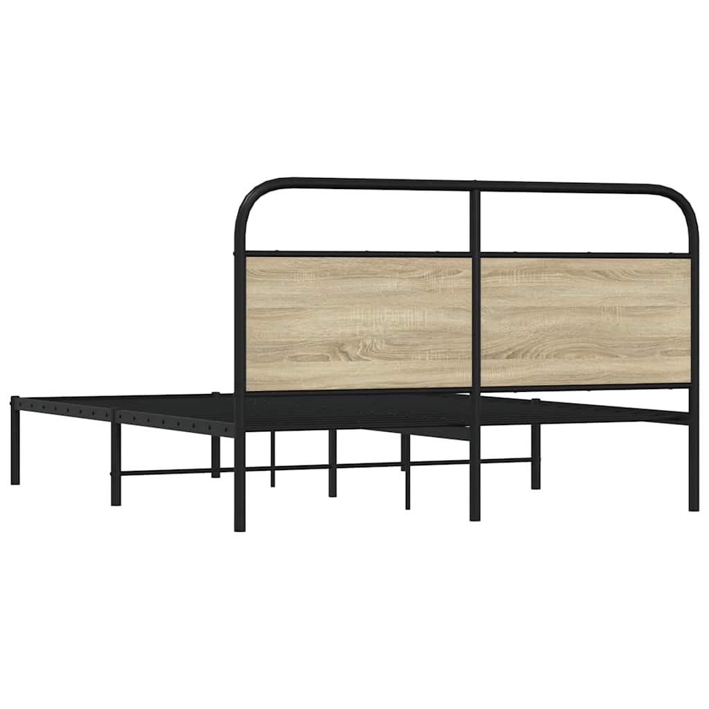 Sengeramme uten madrass sonoma eik 150x200 cm konstruert tre