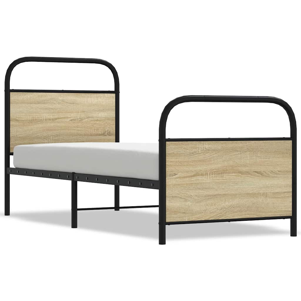 Sengeramme uten madrass sonoma eik 75x190 cm konstruert tre