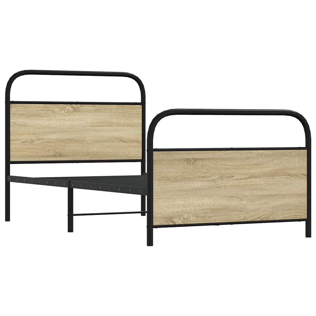 Sengeramme uten madrass sonoma eik 100x200 cm konstruert tre