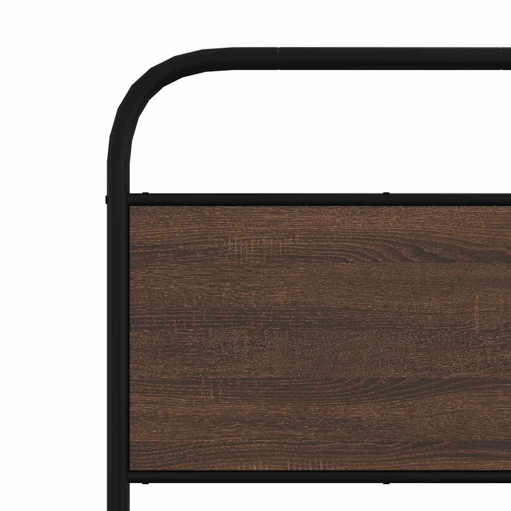 Sengeramme uten madrass brun eik 75x190 cm konstruert tre