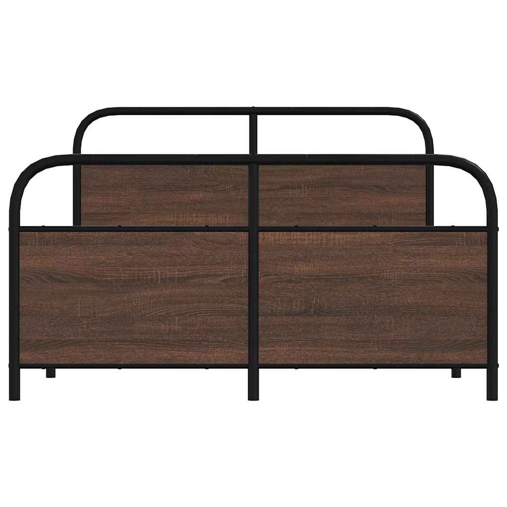 Sengeramme uten madrass brun eik 120x200 cm konstruert tre