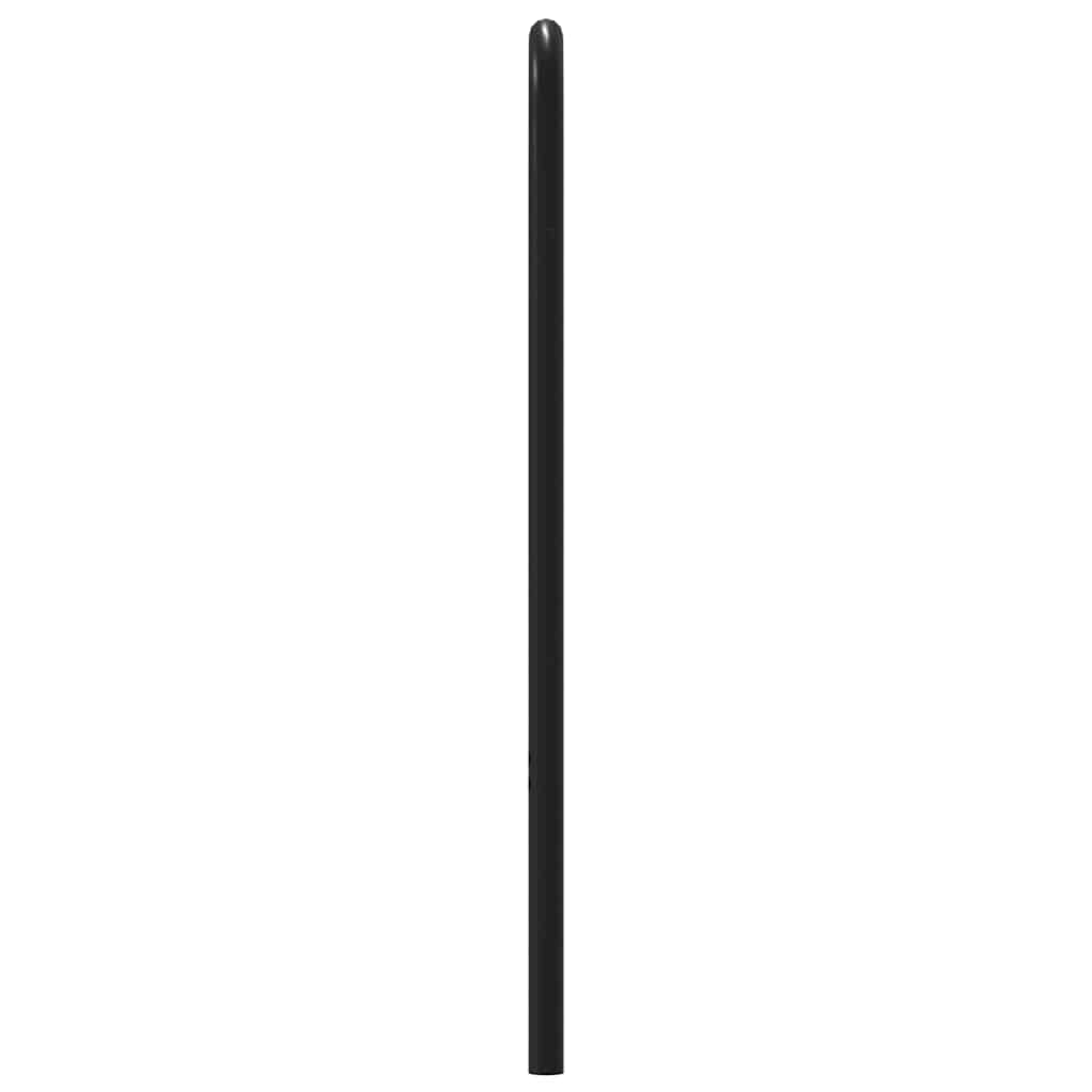 Utskiftbar sengegavl brun eik 120 cm stål og konstruert tre