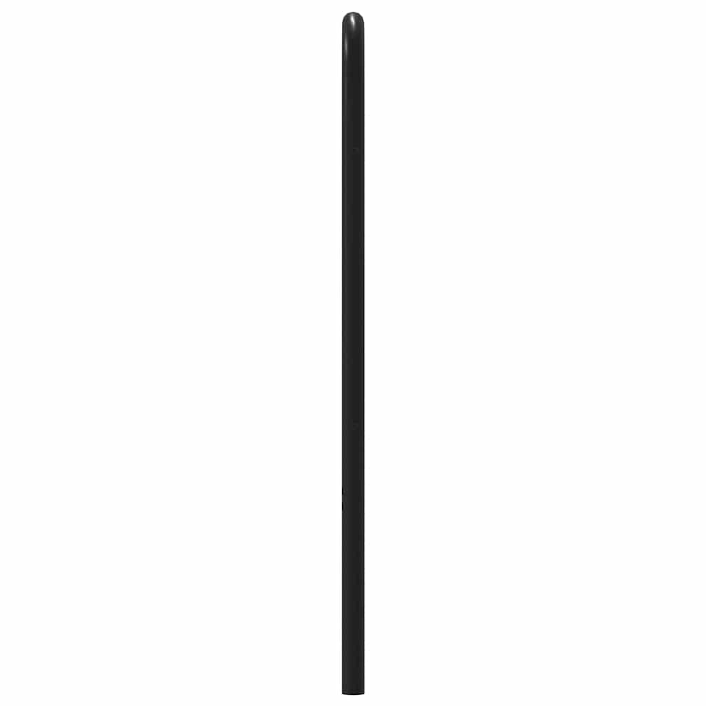 Utskiftbar sengegavl brun eik 160 cm stål og konstruert tre