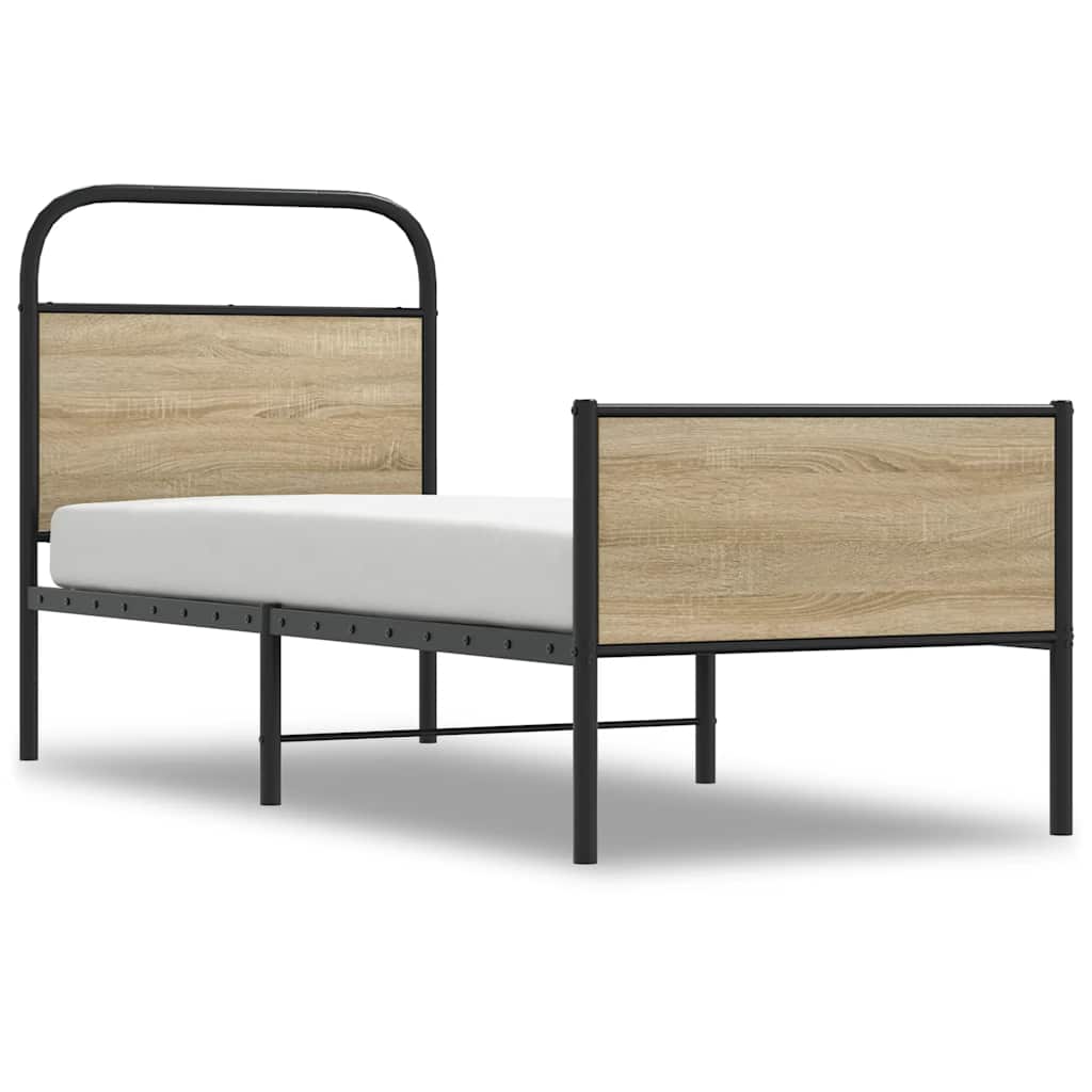 Sengeramme uten madrass sonoma eik 90x190 cm konstruert tre