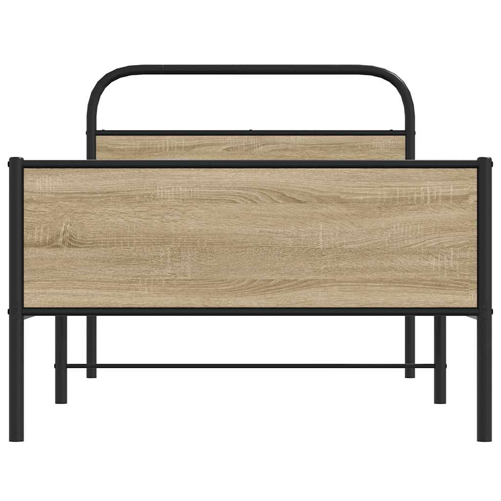 Sengeramme uten madrass sonoma eik 100x200 cm konstruert tre