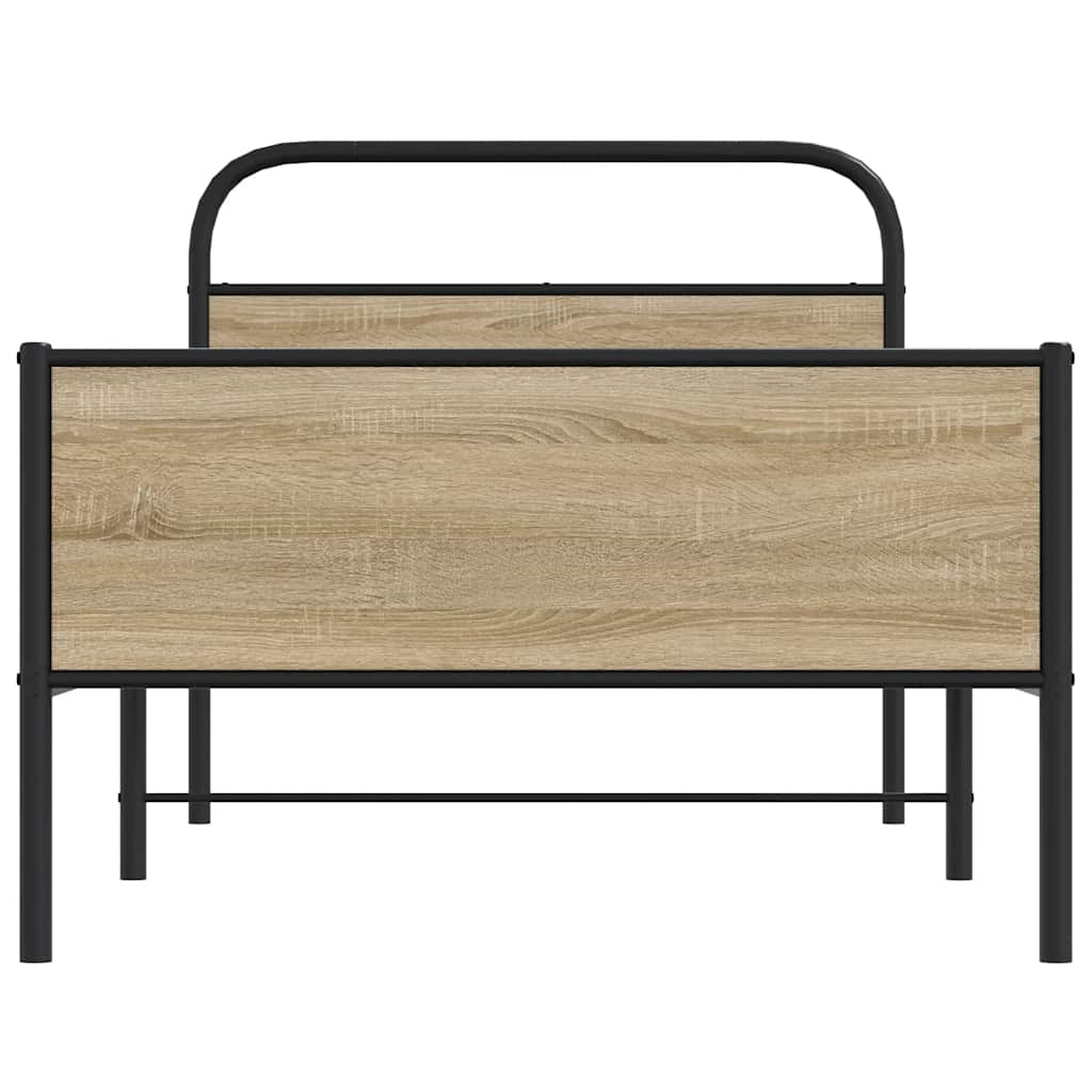 Sengeramme uten madrass sonoma eik 107x203 cm konstruert tre