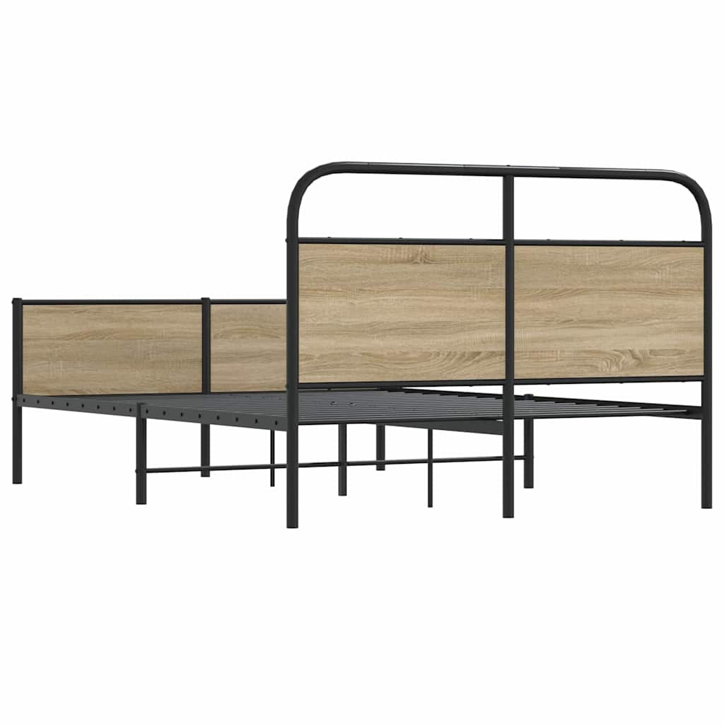 Sengeramme uten madrass sonoma eik 135x190 cm konstruert tre