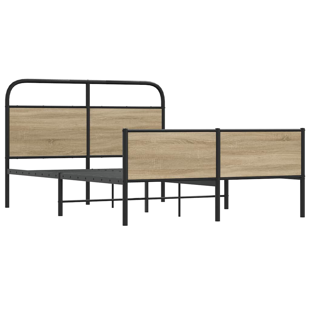 Sengeramme uten madrass sonoma eik 140x190 cm konstruert tre