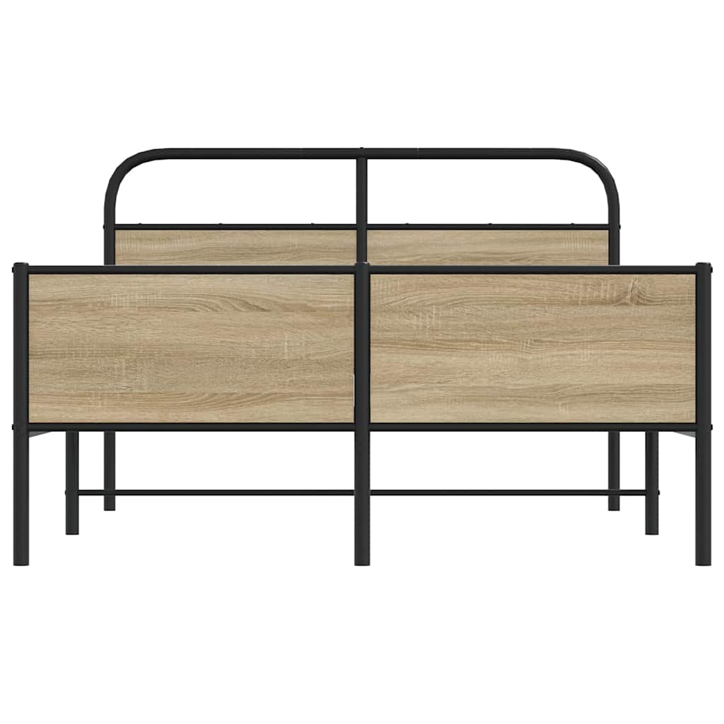 Sengeramme uten madrass sonoma eik 140x190 cm konstruert tre