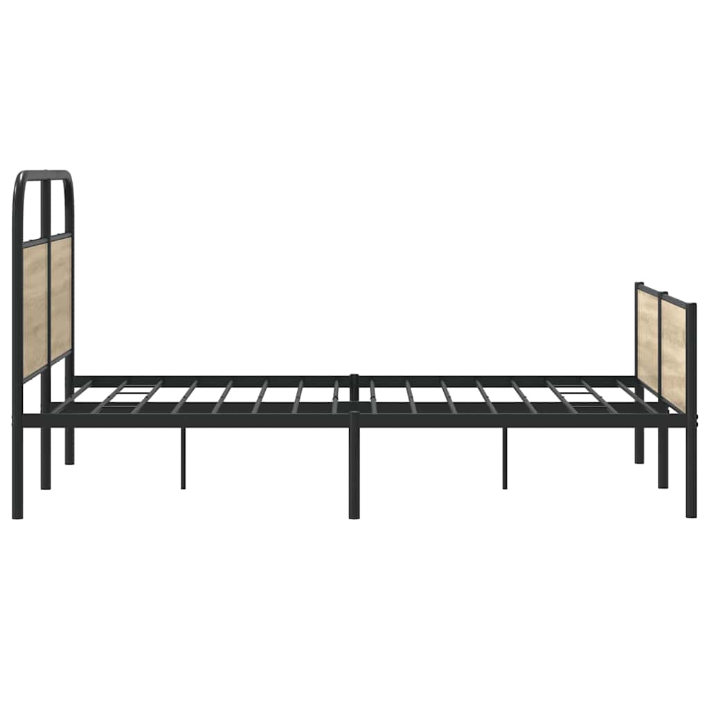 Sengeramme uten madrass sonoma eik 140x190 cm konstruert tre