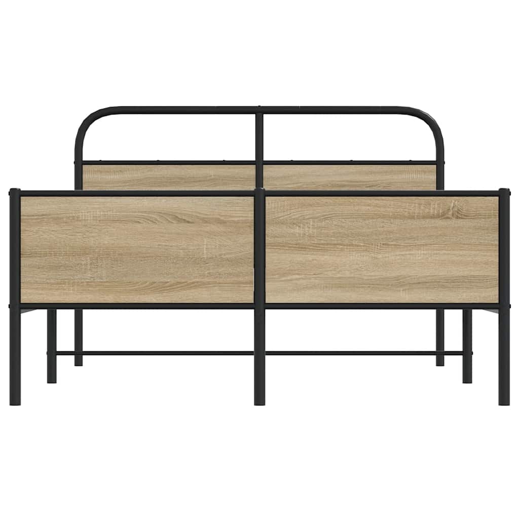 Sengeramme uten madrass sonoma eik 140x200 cm konstruert tre