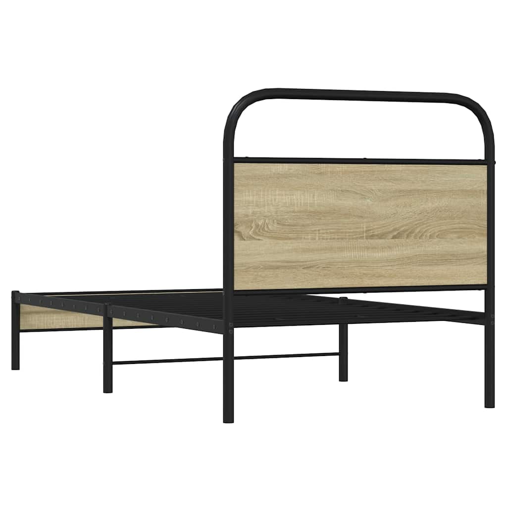 Sengeramme uten madrass sonoma eik 75x190 cm konstruert tre
