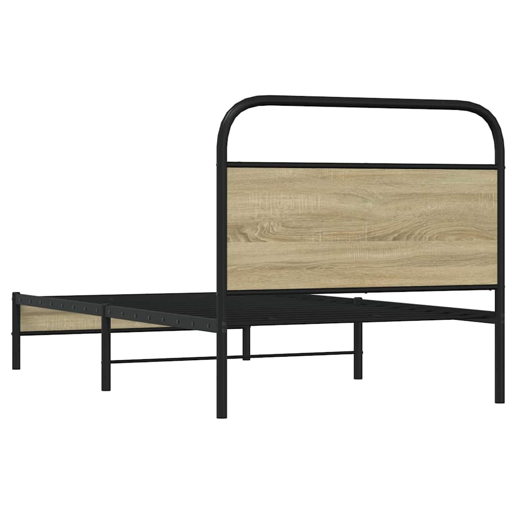 Sengeramme uten madrass sonoma eik 100x190 cm konstruert tre