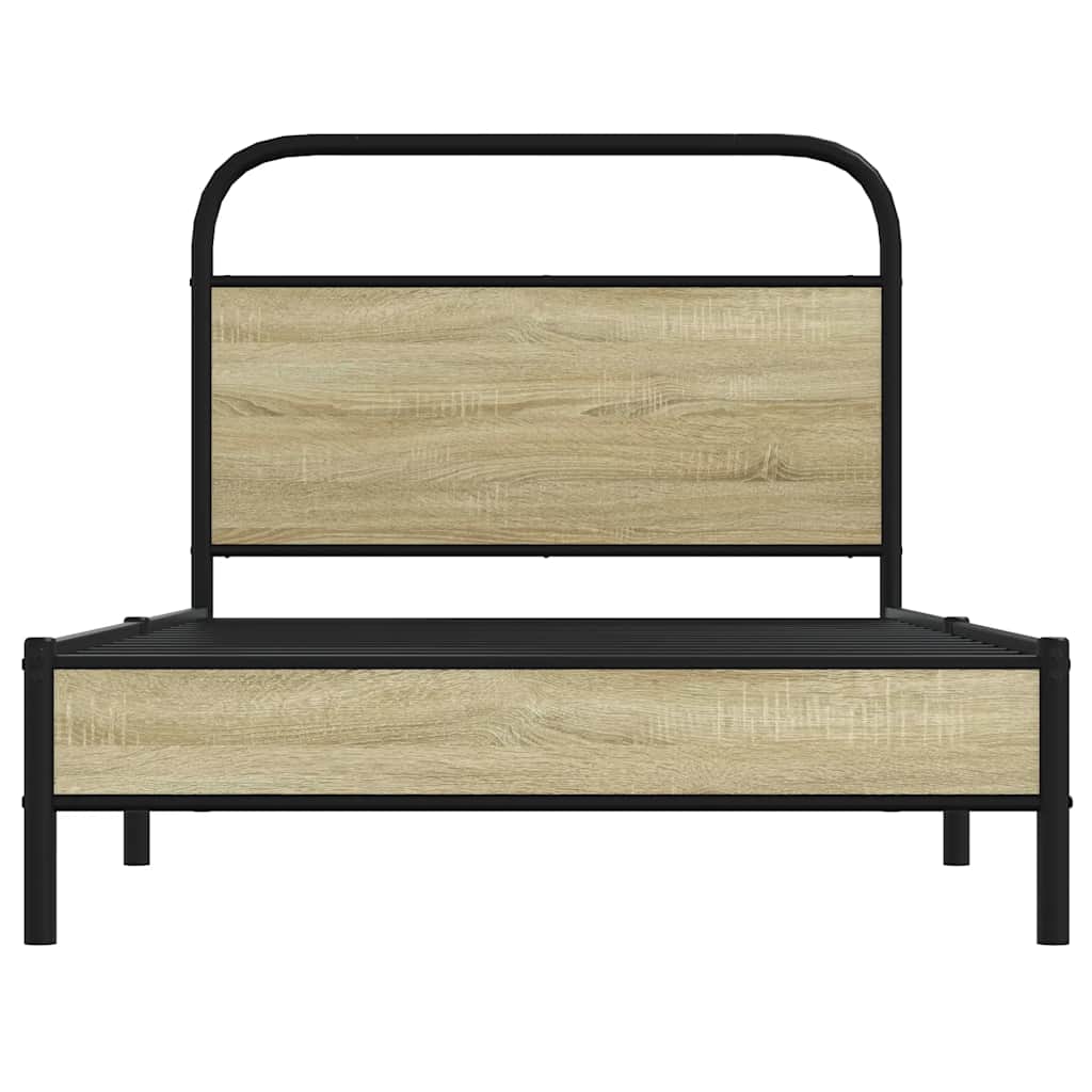 Sengeramme uten madrass sonoma eik 100x200 cm konstruert tre
