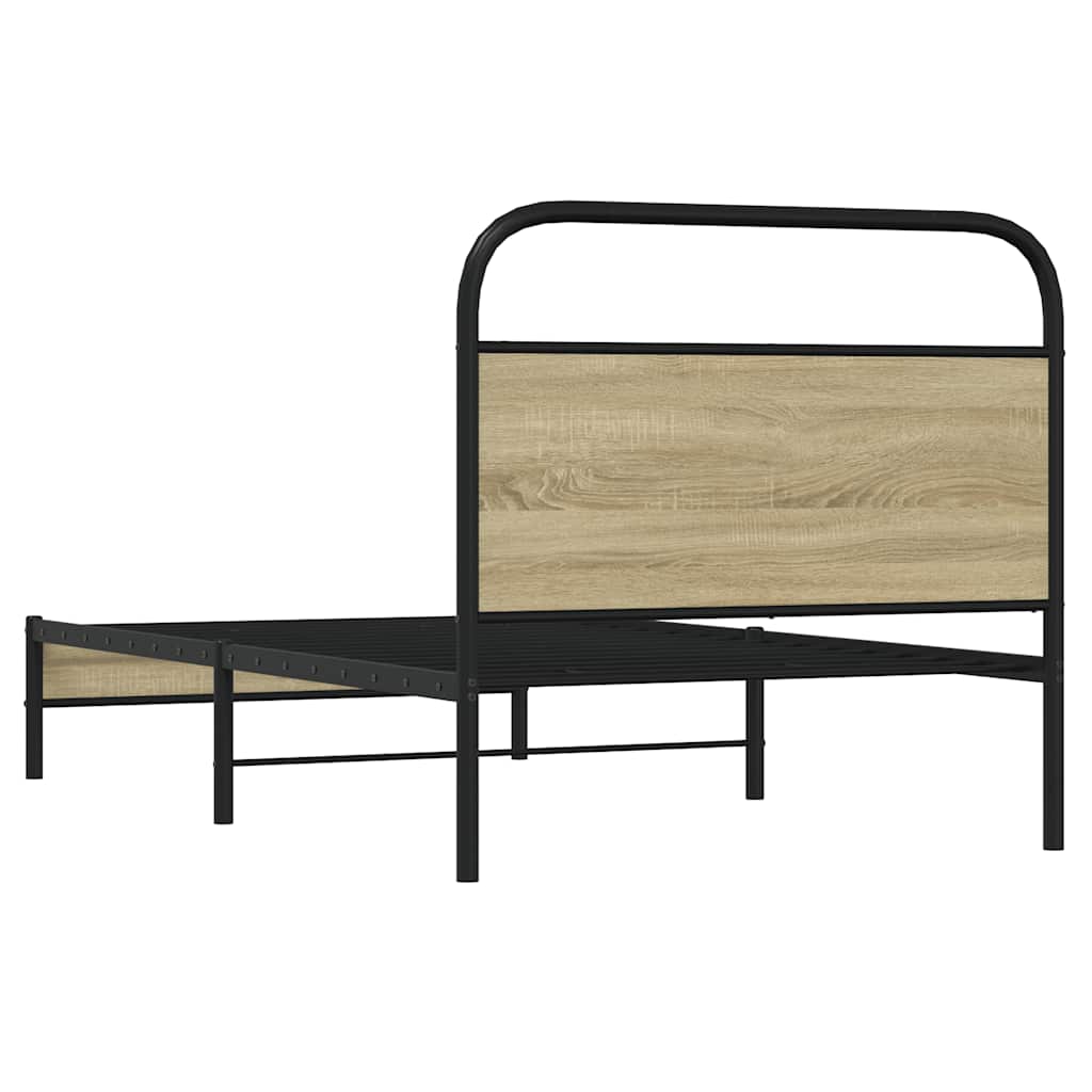 Sengeramme uten madrass sonoma eik 107x203 cm konstruert tre