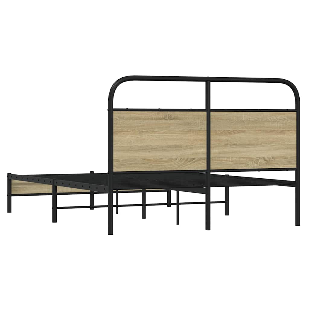 Sengeramme uten madrass sonoma eik 120x190 cm konstruert tre