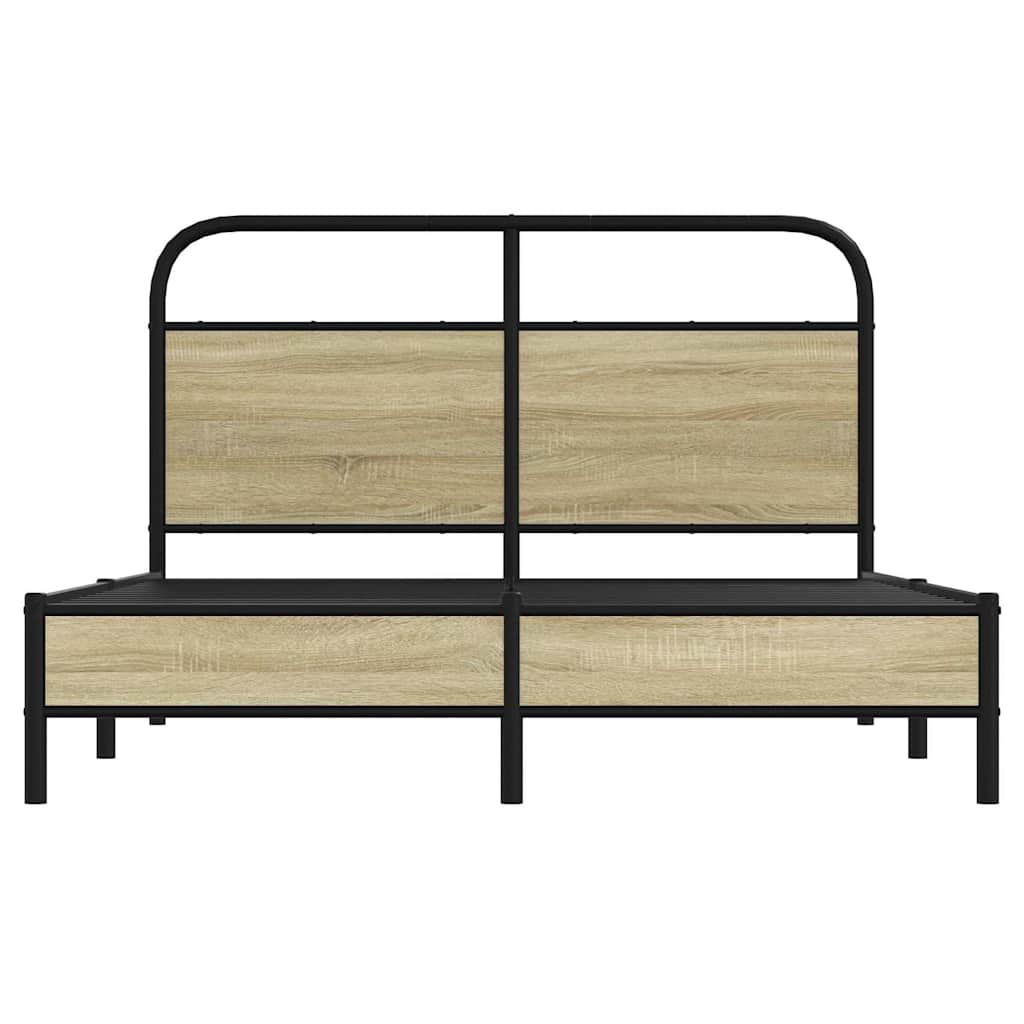 Sengeramme uten madrass sonoma eik 140x190 cm konstruert tre