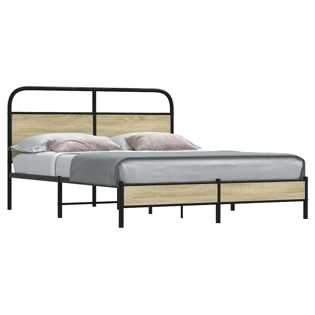 Sengeramme uten madrass sonoma eik 150x200 cm konstruert tre