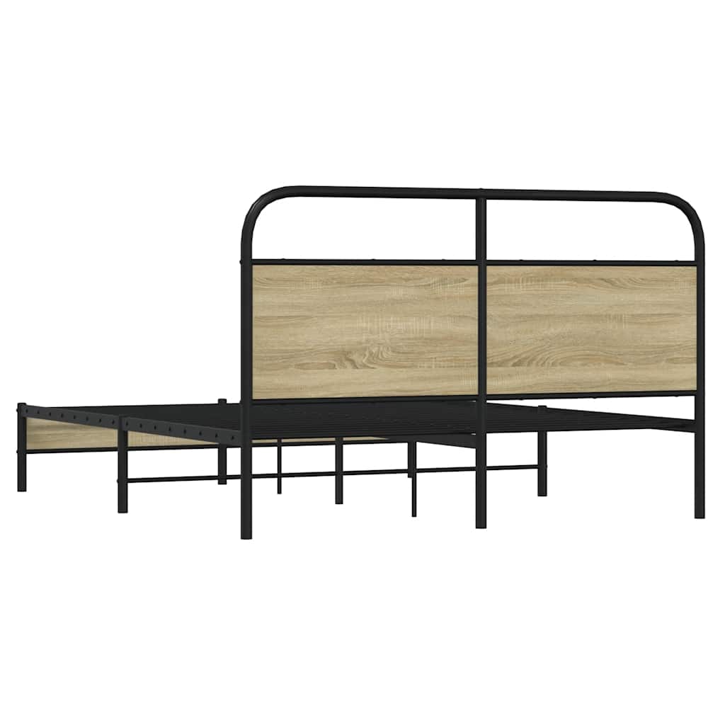 Sengeramme uten madrass sonoma eik 160x200 cm konstruert tre