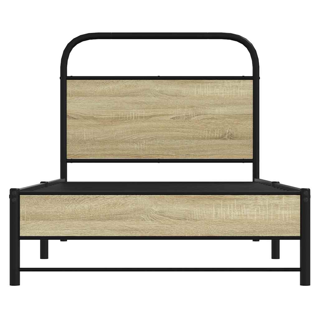Sengeramme uten madrass sonoma eik 75x190 cm konstruert tre