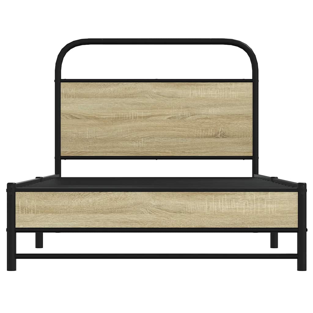 Sengeramme uten madrass sonoma eik 100x200 cm konstruert tre